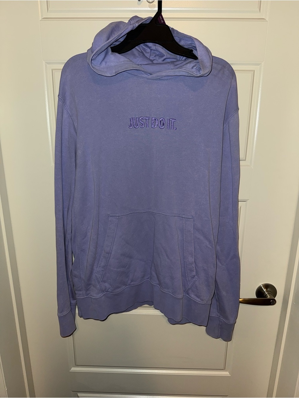 Nike Lavender Pullover Hoodie with 'Just Do It.' Embroidery
